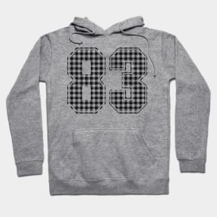 Plaid Number - 83 - Dark Hoodie